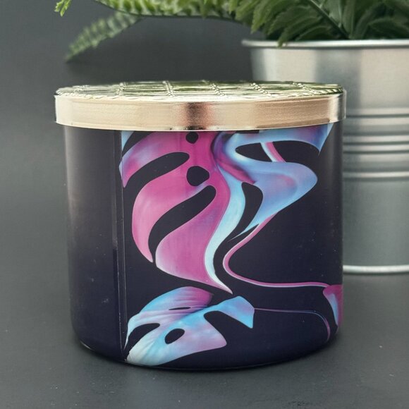 BBW Hibiscus Waterfalls Bath & Body Works 3 Wick Candle - Picture 2 of 10